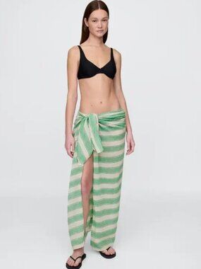 🫟 GAP - Linen-Cotton Striped Sarong, NWT